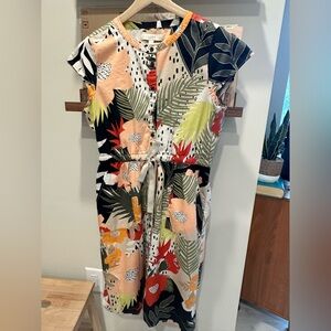 LOFT Multicolor Floral Dress